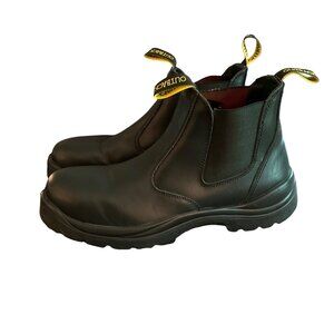 Outback Survival Gear Mens Black Leather Chelsea Work Boots Size 11.5 steel toe